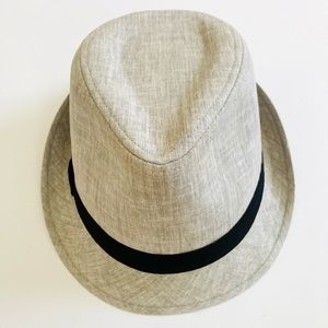 Men's Fedora Hat Unisex Classic Lightweight Short Brim Sun Hat Jazz Cap Gray